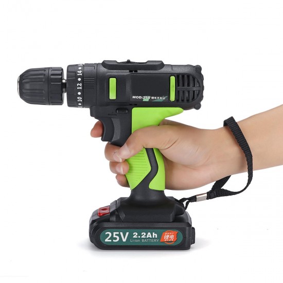 3 in 1 25V Cordless Impact Drill Double Speed Electric Screwdriver Li-ion Battery Rechargable Drill