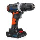 30V Cordless Rechargeable Power Drill Driver Electric Screwdriver with 2 Li-ion Batteries