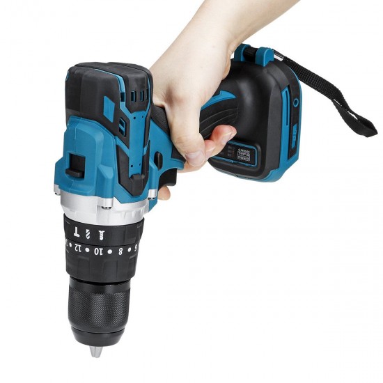 350N.m 3 In 1 Brushless Drill Brushless Impact Drill Driver Hammer Adapted To 18V Makita Battery