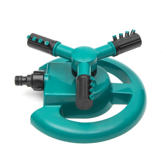 360 Degree Automatic Rotating Watering Revolving Sprinkler 3 Nozzle Irrigation System Lawn Watering