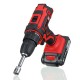 36V Cordless Electric Impact Drill 2 Speed LED Light Power Tool Screw Driver Kit