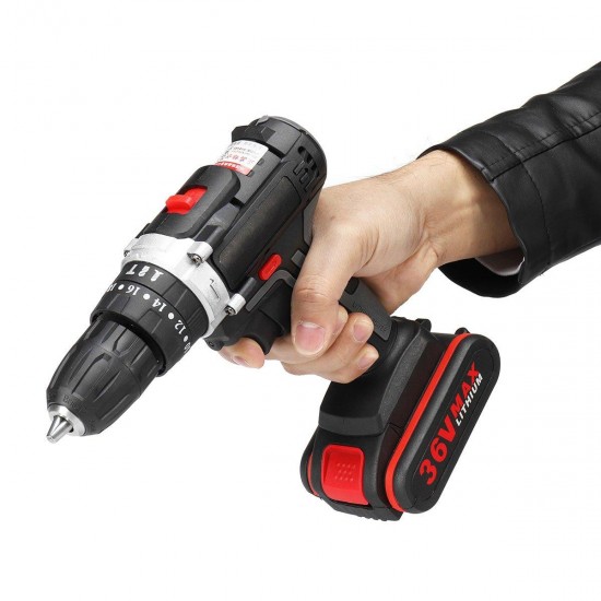 36V Cordless Lithium Electric Drill Impact Power Drills 28N.m 3000mAh 18+3 Torque Stage Drill Tools 36V Cordless Lithium Electric Drill Impact Power Drills 28N.m 3000mAh 18+3 Torque Stage Drill Tools