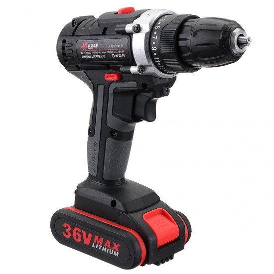 36V Cordless Power Drills Dual Speed Electric Screwdriver Drill Polishing W/ 1 or 2 Li-ion Battery 36V Cordless Power Drills Dual Speed Electric Screwdriver Drill Polishing W/ 1 or 2 Li-ion Battery