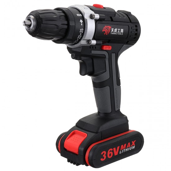36V Dual-used Drill 2 Speed Electric Drill Charging Drill Lithium Power Drill Household Hand Drill