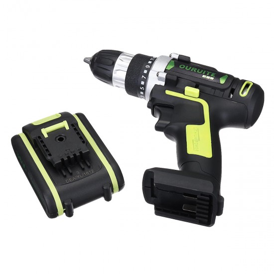 36V Electric Cordless Drill LED Lighting Double Speed Li-Ion Battery Power Drills Home Repair Tool