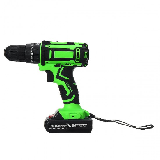 36V Electric Hand Drill Driver 25+3 Torque Setting Power Drilling DIY Work W/ 1 Or 2 Li-ion battery 36V Electric Hand Drill Driver 25+3 Torque Setting Power Drilling DIY Work W/ 1 Or 2 Li-ion battery