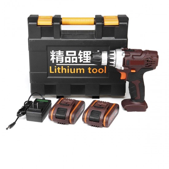 36V Rechargable Power Drills Cordless Lithium Electric Drill 18+1 Torque Stage