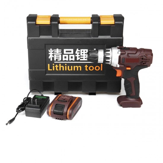 36V Rechargable Power Drills Cordless Lithium Electric Drill 18+1 Torque Stage