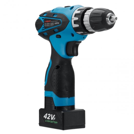 42V 9000mAh Electric Cordless Drill Driver LED 2-Speed Screwdriver W/ 1 or 2 Li-Ion Battery 42V 9000mAh Electric Cordless Drill Driver LED 2-Speed Screwdriver W/ 1 or 2 Li-Ion Battery