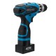 42V 9000mAh Electric Cordless Drill Driver LED 2-Speed Screwdriver W/ 1 or 2 Li-Ion Battery