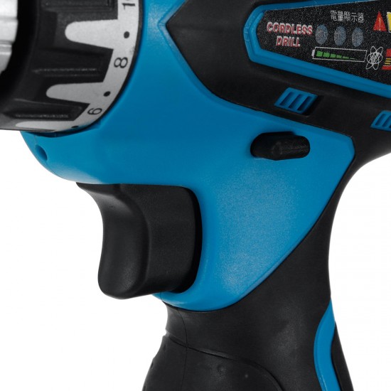 42V 9000mAh Electric Cordless Drill Driver LED 2-Speed Screwdriver W/ 1 or 2 Li-Ion Battery