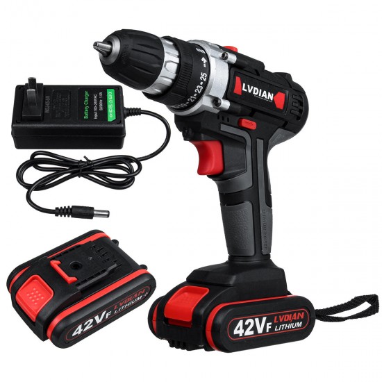 42V Li-ion Battery Cordless Electric Impact Drill Driver Electric Screwdriver