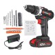 42VF Li-Ion Battery Cordless Rechargeable Electric Impact Drill Driver Screwdriver LED Light