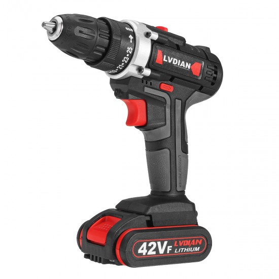 42VF Li-Ion Battery Cordless Rechargeable Electric Impact Drill Driver Screwdriver LED Light