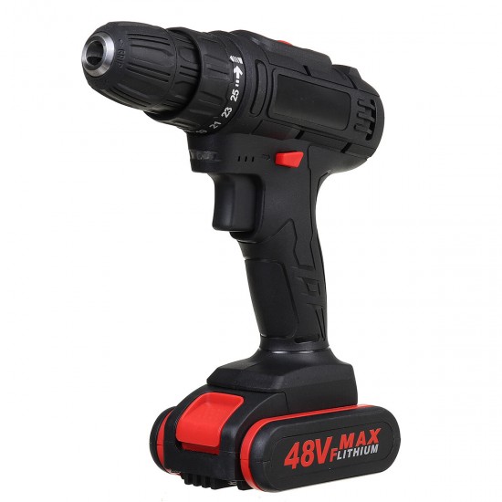 48V 1500mah Electric Cordless Drill Mini Drill Lithium-Ion Battery Electric Hand Drill Driver 28N.m Power Screw Driver With LED Working Light