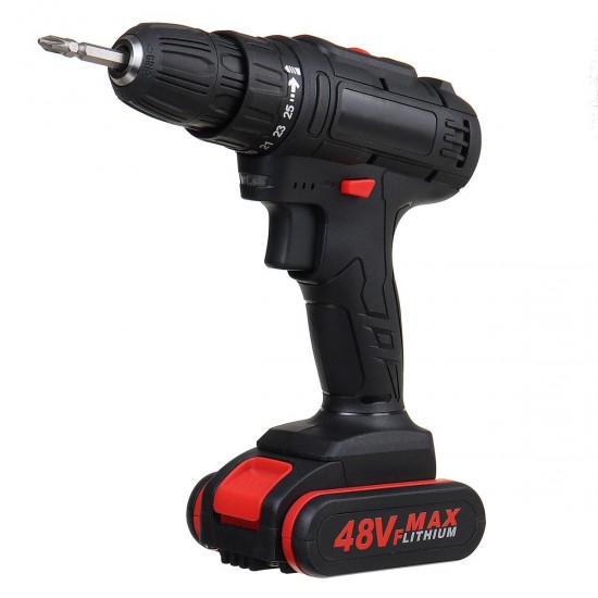 48V 1500mah Electric Cordless Drill Mini Drill Lithium-Ion Battery Electric Hand Drill Driver 28N.m Power Screw Driver With LED Working Light