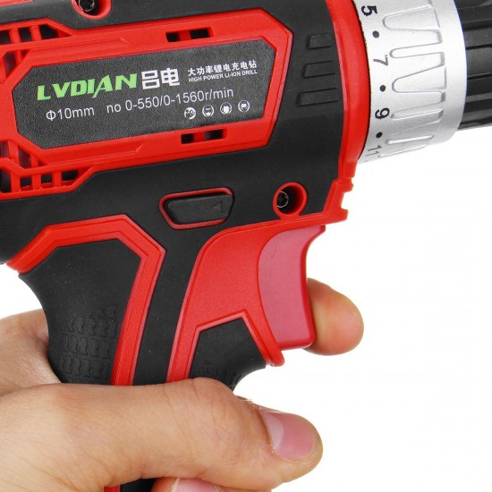48V 2 Speed Cordless Electric Screwdriver Drill LED Rechargeable Waterproof Electric Power Dirver Drill With 2 Battery 48V 2 Speed Cordless Electric Screwdriver Drill LED Rechargeable Waterproof Electric Power Dirver Drill With 2 Battery
