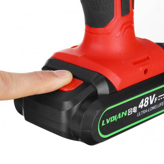 48V 2 Speed Cordless Electric Screwdriver Rechargeable Battery LED Lighting Power Drills Driver