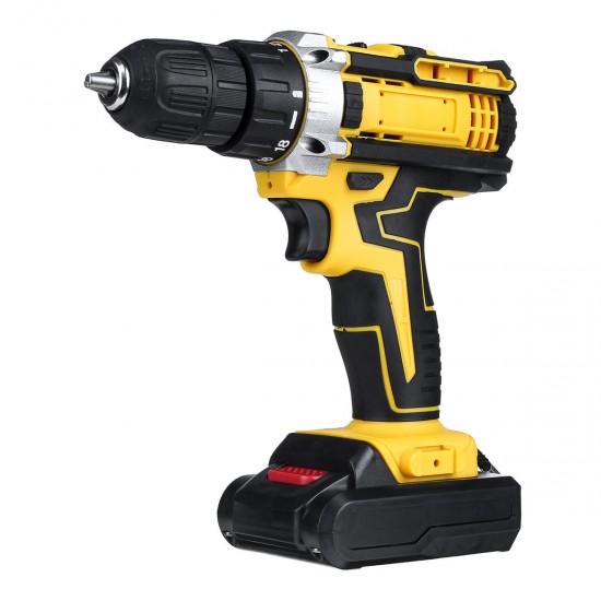 48V 2 Speed Electric Drill Li-Ion Rechargeable Power Hand Drill 18 Gear With LED Working Light Forward/Reverse Switch Function 48V 2 Speed Electric Drill Li-Ion Rechargeable Power Hand Drill 18 Gear With LED Working Light Forward/Reverse Switch Function