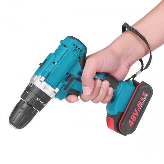48V 2 Speed Power Drills Cordless Electric Drill 13000mAh 25+3 Torque Drilling Tool With 2 Li-ion Batteries 48V 2 Speed Power Drills Cordless Electric Drill 13000mAh 25+3 Torque Drilling Tool With 2 Li-ion Batteries