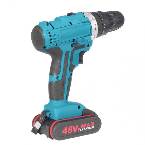 48V 2 Speed Power Drills Cordless Electric Drill 13000mAh 25+3 Torque Drilling Tool With 2 Li-ion Batteries 48V 2 Speed Power Drills Cordless Electric Drill 13000mAh 25+3 Torque Drilling Tool With 2 Li-ion Batteries