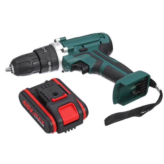 48V 2 Speed Power Drills Cordless Electric Drill 6500mAh 25+3 Torque Drilling Tool 48V 2 Speed Power Drills Cordless Electric Drill 6500mAh 25+3 Torque Drilling Tool