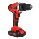 48V 25+3 Gear Rechargable Electric Drill Cordless Impact Drill Mini Wireless Electric Screwdriver With 1 or 2 Li-ion Battery