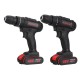 48V 3/8'' Cordless Rechargeable Electric Impact Hammer Screwdriver Drill with 1 Battery