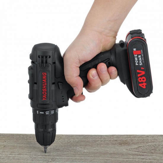 48V 3/8'' Cordless Rechargeable Electric Impact Hammer Screwdriver Drill with 1 Battery 48V 3/8'' Cordless Rechargeable Electric Impact Hammer Screwdriver Drill with 1 Battery