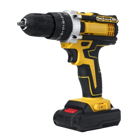 48V Cordless Electric Drill Impact Drill Powerful Driver Drill 25-28Nm With 1 Or 2 Li-ion Battery