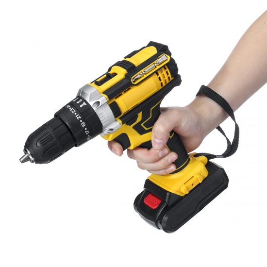 48V Cordless Electric Drill Impact Drill Powerful Driver Drill 25-28Nm With 1 Or 2 Li-ion Battery