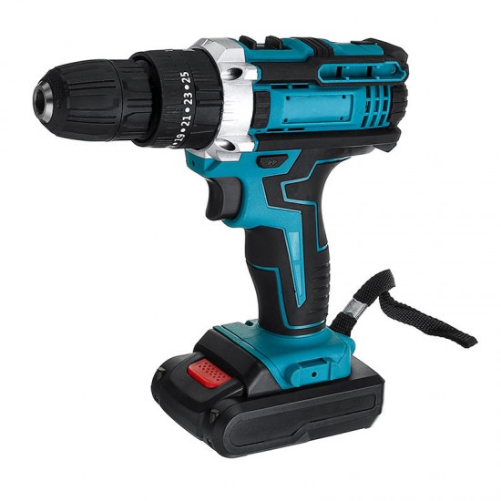 48V Cordless Impact Electric Screwdriver Drill 25+3 Gear Forward/Reverse Switch Power Screw Driver W/ 1 Or 2 Li-ion Battery