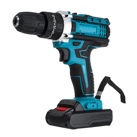 48V Cordless Impact Electric Screwdriver Drill 25+3 Gear Forward/Reverse Switch Power Screw Driver W/ 1 Or 2 Li-ion Battery