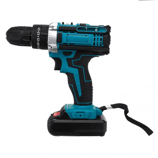 48V Electric Drill Driver Power Drills W/ 1 Or 2 Battery LED Light 18 + 2 Speed Forward/Reverse switch