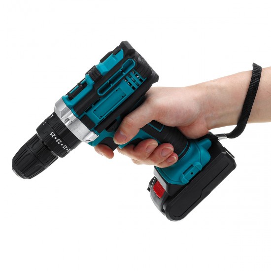 48V Electric Drill Driver Power Drills W/ 1 Or 2 Battery LED Light 18 + 2 Speed Forward/Reverse switch