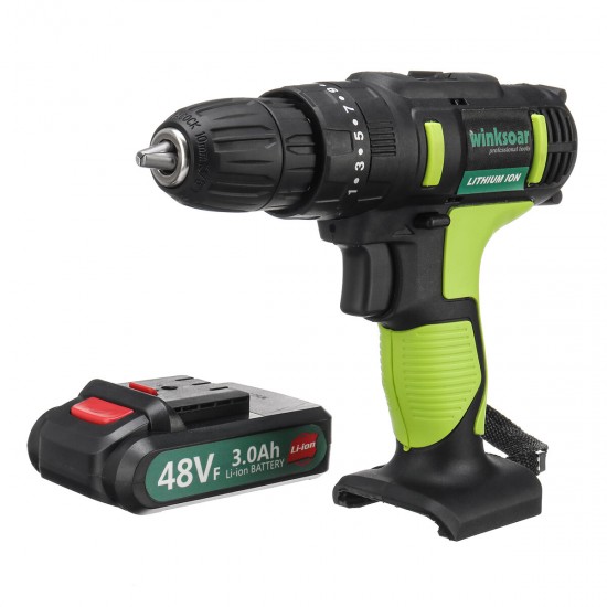 48VF 3 in 1 25+1 Gears Electric Impact Drill 2 Speeds Rechargeable Screwdriver W/ LED Light 48VF 3 in 1 25+1 Gears Electric Impact Drill 2 Speeds Rechargeable Screwdriver W/ LED Light