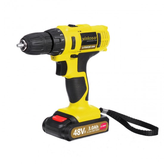 48VF 3000mAh Electric Drill Rechargeable Power Screwdriver 25+1 Torque W/ 1 or 2 Li-ion Battery 48VF 3000mAh Electric Drill Rechargeable Power Screwdriver 25+1 Torque W/ 1 or 2 Li-ion Battery