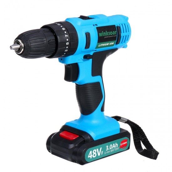 48VF 3000mAh Electric Impact Drill Rechargeable Power Screwdriver 25+1 Torque W/ 1 or 2 Li-ion Battery 48VF 3000mAh Electric Impact Drill Rechargeable Power Screwdriver 25+1 Torque W/ 1 or 2 Li-ion Battery