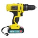 48VF 3000mAh Electric Screwdriver Rechargeable Power Impact Drill 25+1 Torque W/ 1 or 2 Li-ion Battery