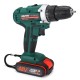 48VF Electric Cordless Drill Driver Screwdriver LED Light 2-speed Power Drill w/ 1 or 2 Battery