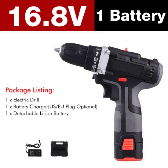 7500mAh 2 Speed Electric Drill 25+3 Torque Power Driver Drills Multi-function Rechargeable Hand Drill With 1 Or 2 Li-ion Battery 7500mAh 2 Speed Electric Drill 25+3 Torque Power Driver Drills Multi-function Rechargeable Hand Drill With 1 Or 2 Li-ion Battery
