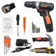 78pcs/30pcs 12V Cordless Screwdriver Tools Kit Electric Drill W/ 2pcs Battery