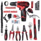 98Pcs Electric Cordless Drill Wrench Hammer Screwdriver Multifunctional Home Repair Tool Set 98Pcs Electric Cordless Drill Wrench Hammer Screwdriver Multifunctional Home Repair Tool Set