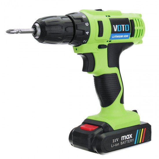 AC 110-220V DC 21V Lithium Cordless Rechargeable Power Drill Electric Screwdriver Two Speed AC 110-220V DC 21V Lithium Cordless Rechargeable Power Drill Electric Screwdriver Two Speed