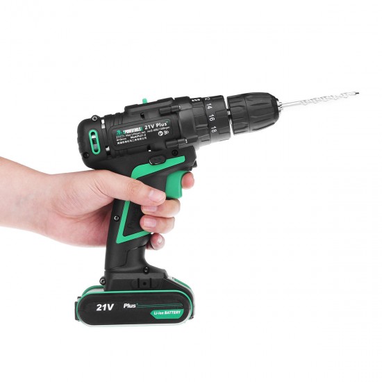 AC100-240V Li-ion Cordless Electric Screwdriver Power Drills 1 Battery 1 Charger With Accessories