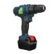 Adjustable 21V Rechargeable Cordless Power Impact Drill Electric Screwdriver with 2 Li-ion Battery