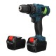 Adjustable 21V Rechargeable Cordless Power Impact Drill Electric Screwdriver with 2 Li-ion Battery Adjustable 21V Rechargeable Cordless Power Impact Drill Electric Screwdriver with 2 Li-ion Battery