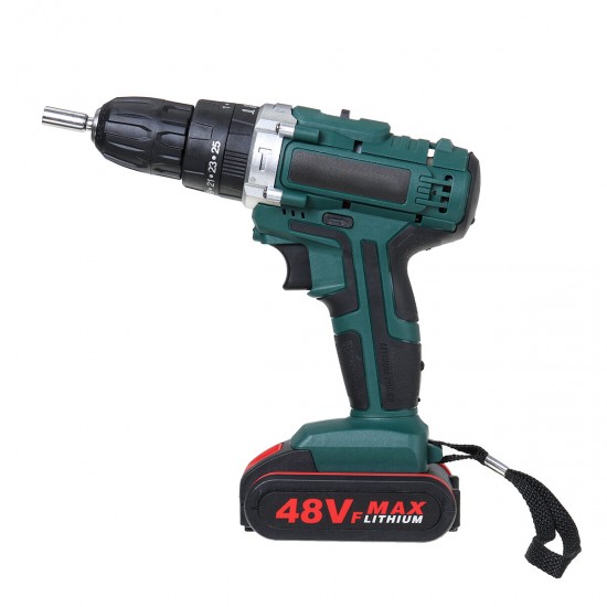 Cordless Brushless Hammer Impact Drill Driver High/Low Speed 2 Battery Set