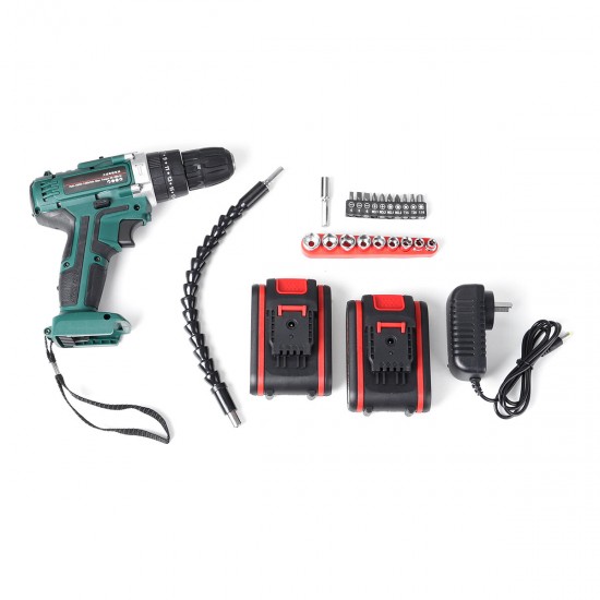 Cordless Brushless Hammer Impact Drill Driver High/Low Speed 2 Battery Set Cordless Brushless Hammer Impact Drill Driver High/Low Speed 2 Battery Set