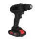 Cordless Impact Wrench Drill Socket 25 Speeds LED Electric Screwdrive w/ 1/2 Batteries